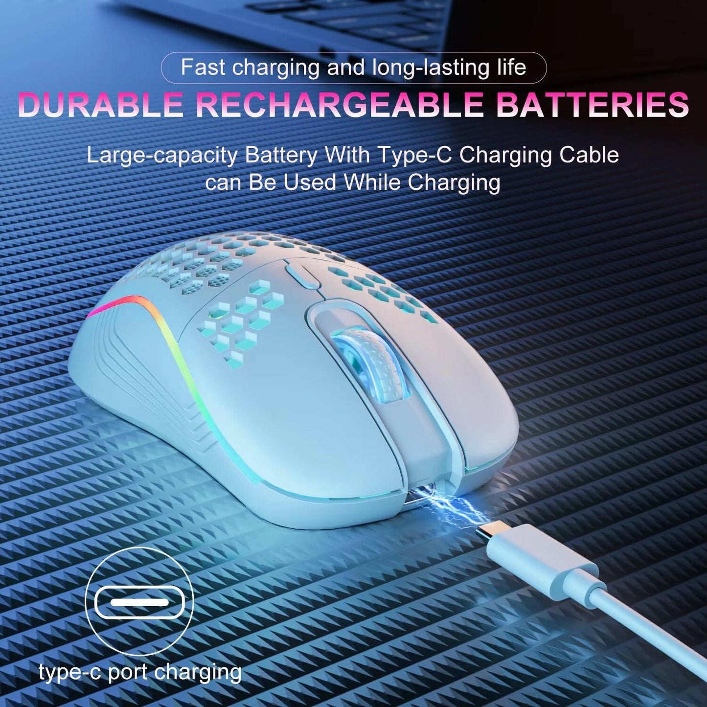 2.4G Wireless Mouse with RGB - PcZone