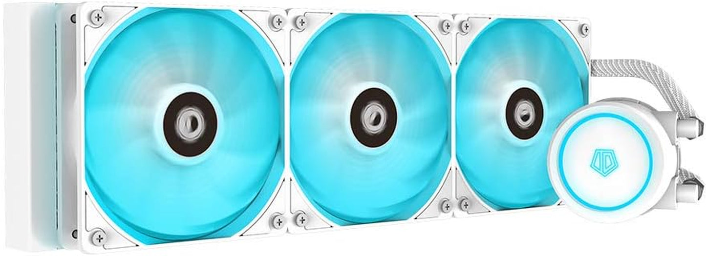AURAFLOW X 360 SNOW CPU Water Cooler RGB AIO Cooler 360Mm CPU Liquid Cooler 3X 120Mm RGB Fan, Intel 115X/1200/2066, AMD AM4/AM5