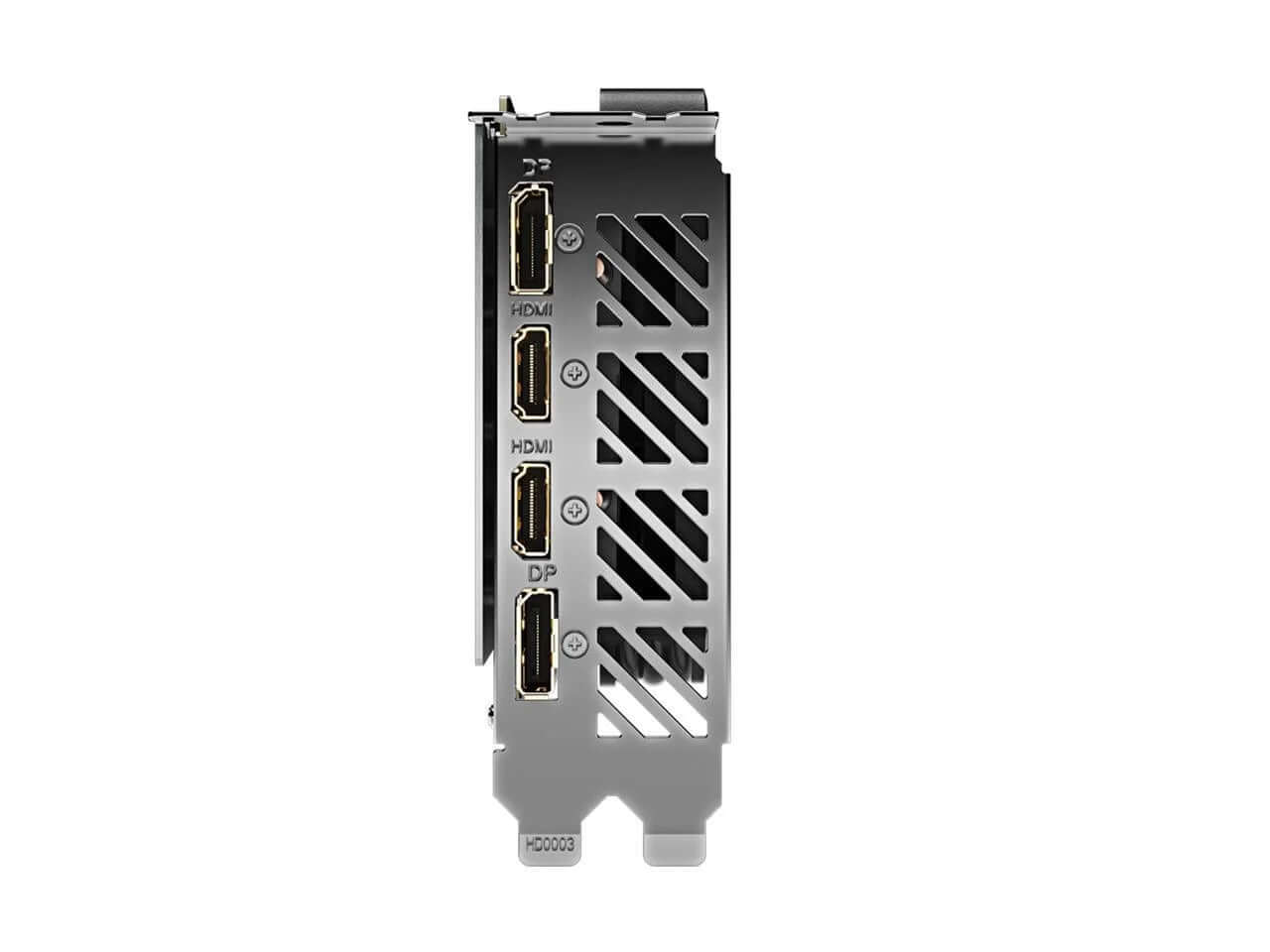 Geforce RTX 4060 graphics card showcasing HDMI and DisplayPort connections for gaming and creative performance.