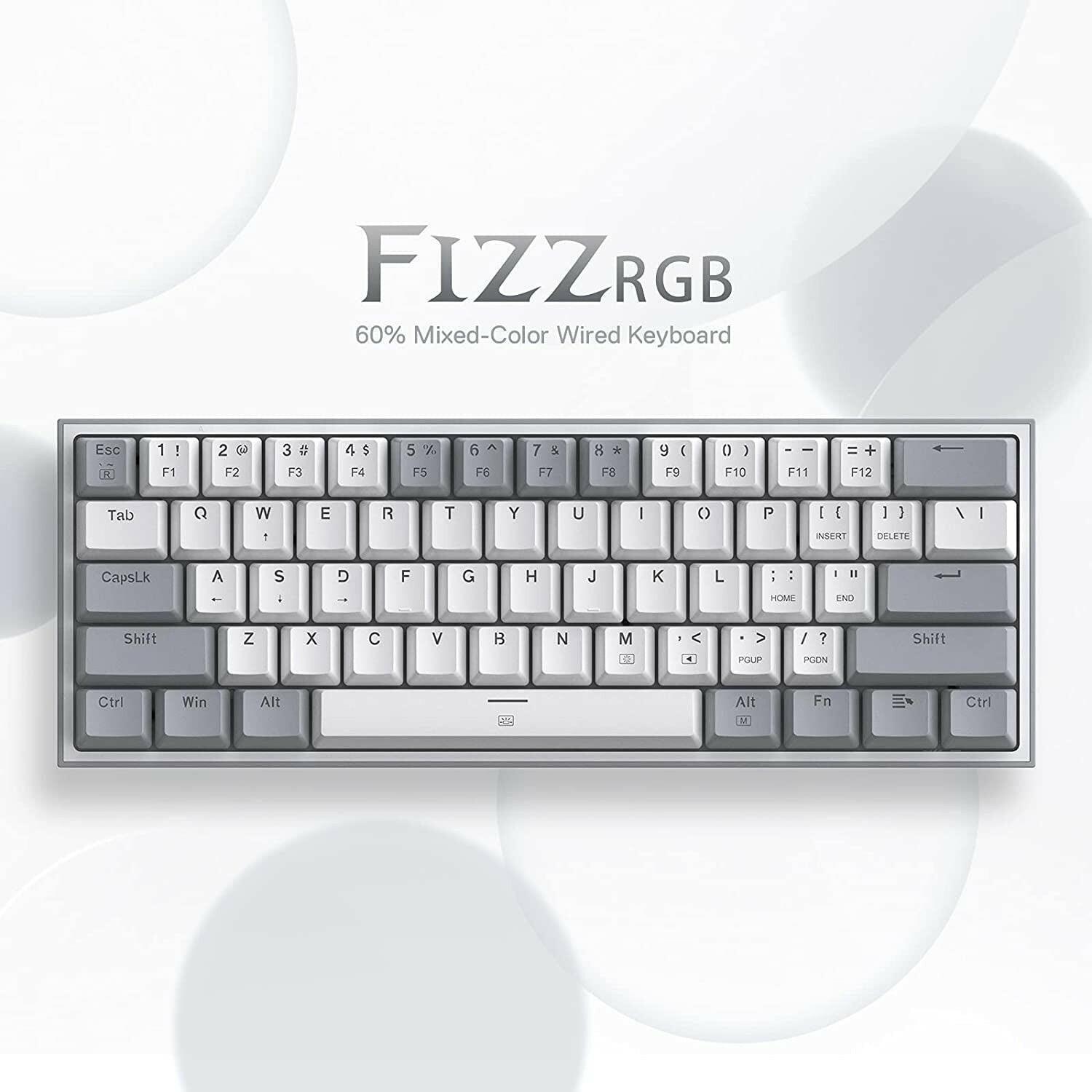 K617 Fizz 60% Wired RGB Gaming Keyboard - PcZone