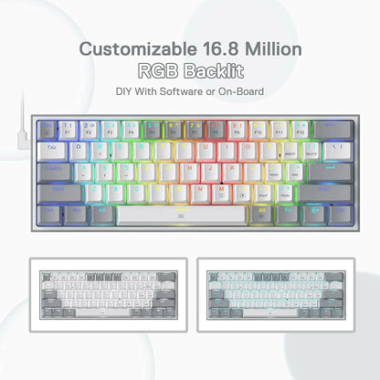 K617 Fizz 60% Wired RGB Gaming Keyboard - PcZone